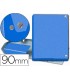 Carpeta proyectos pardo folio lomo 90 mm carton forrado azul con broche