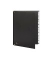 Carpeta clasificadora fuelle pardo carton compacto folio 12 departamentos visor doble personalizables color negro