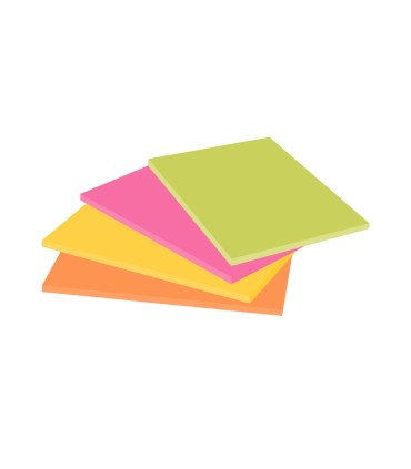 Bloc de notas adhesivas quita y pon post it super sticky 152x101 mm con 45 hojas pack de 4 unidades colores neon