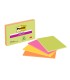 Bloc de notas adhesivas quita y pon post it super sticky 152x101 mm con 45 hojas pack de 4 unidades colores neon