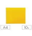 Funda tarifold magnetica din a4 horizontal identificacion palets y estanterias amarillo pack de 10 unidades