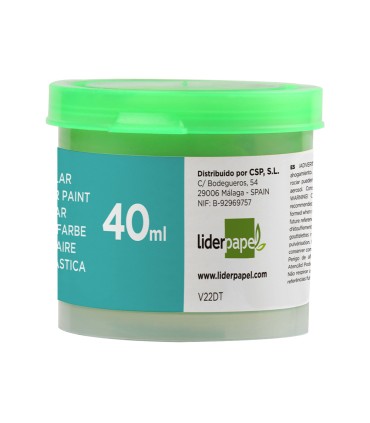 Tempera liderpapel escolar 40 ml verde claro