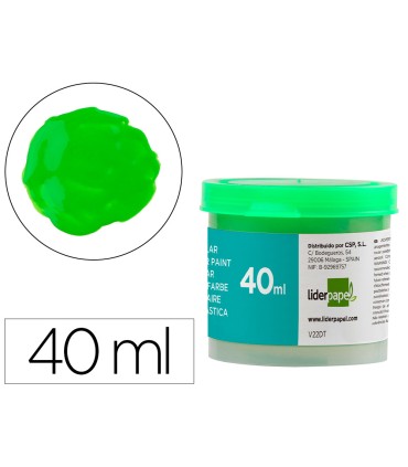 Tempera liderpapel escolar 40 ml verde claro