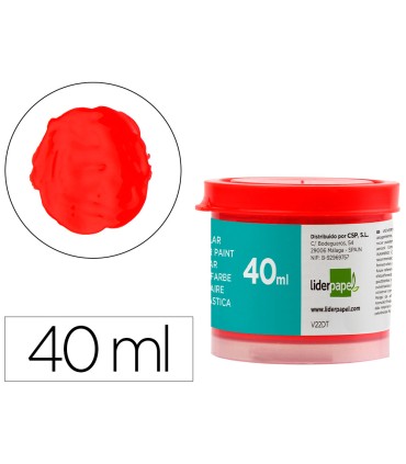 Tempera liderpapel escolar 40 ml rojo