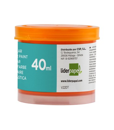 Tempera liderpapel escolar 40 ml naranja