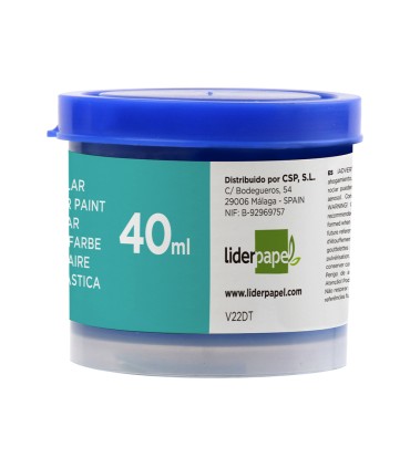 Tempera liderpapel escolar 40 ml azul ultramar