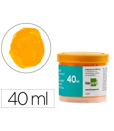 Tempera liderpapel escolar 40 ml amarillo oro