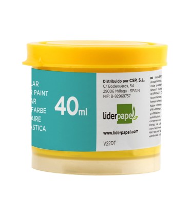 Tempera liderpapel escolar 40 ml amarillo