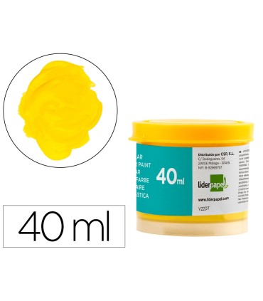 Tempera liderpapel escolar 40 ml amarillo