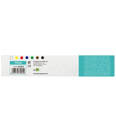 Tempera liderpapel escolar 40 ml caja 7 colores surtidos pincel