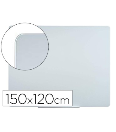 Pizarra blanca bi office cristal magnetica 150x120 cm