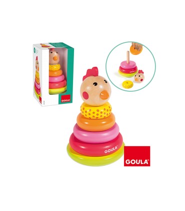 Juego goula didactico apilable gallina