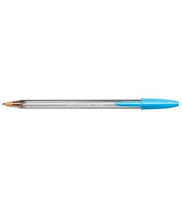 Boligrafo bic cristal fun turquesa punta 16 mm