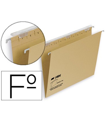 Carpeta colgante fade tiki folio visor superior 290 mm efecto lupa kraft eco 230 g m lomo v