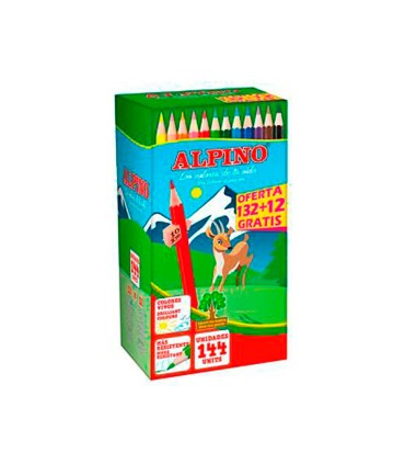 Lapices de colores alpino school pack de 132 12 unidades obsequio colores surtidos