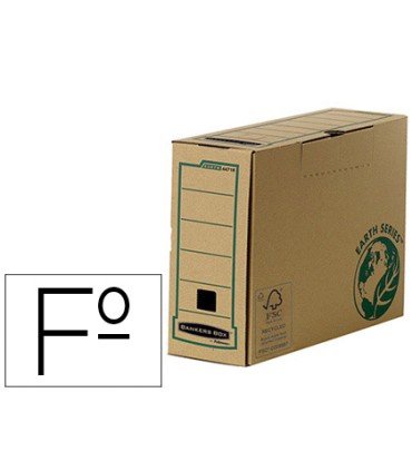 Caja archivo definitivo fellowes folio carton reciclado lomo 100 mm