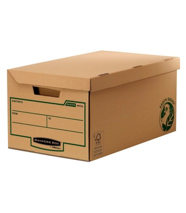 Cajon fellowes carton reciclado para almacenamiento de archivadores capacidad 4 cajas de archivo 80 mm