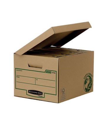 Cajon fellowes carton reciclado para almacenamiento de archivadores capacidad 4 cajas de archivo 80 mm