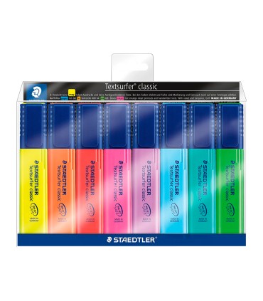 Rotulador staedtler textsurfer 364 fluorescente bolsa de 6 unidades colores surtidos 2 regalo