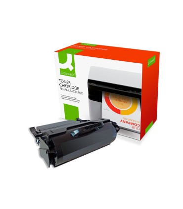 Toner q connect compatible lexmark t650 negro 25000 pag