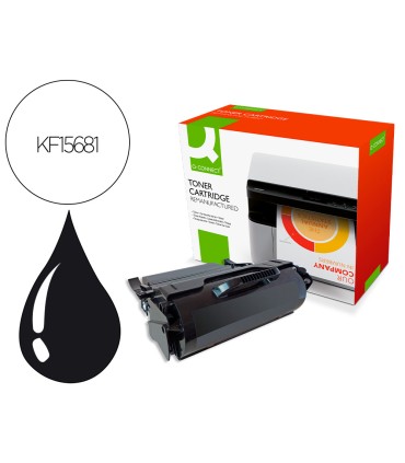 Toner q connect compatible lexmark t650 negro 25000 pag