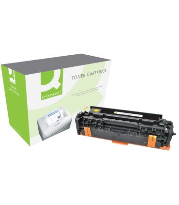 Toner q connect compatible hp ce412a color laserjet m351a 451dn 451nw 375nw 475dn amarillo 2600 pag