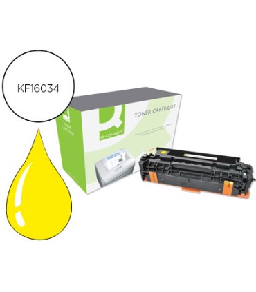 Toner q connect compatible hp ce412a color laserjet m351a 451dn 451nw 375nw 475dn amarillo 2600 pag