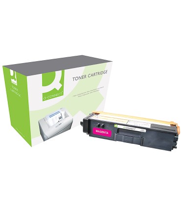 Toner q connect compatible brother tn325m hl 4140cn 4150cdn 4570cdw 4570cdwt dcp 9055cd magenta 3500 pag