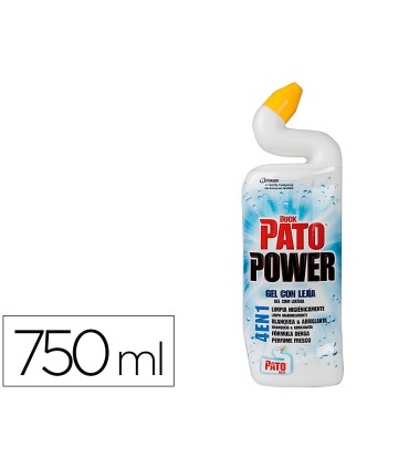 Limpiador de inodoro pato formula 4 en uno gel con lejia 750 ml