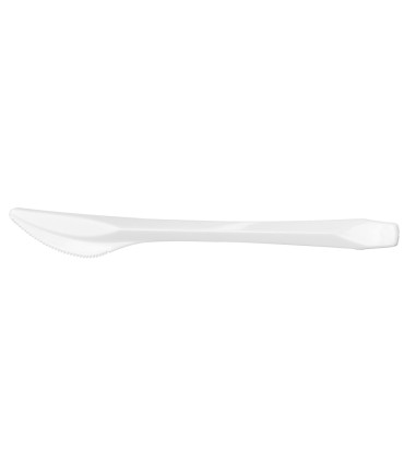 Cuchillo de plastico blanco paquete de 100