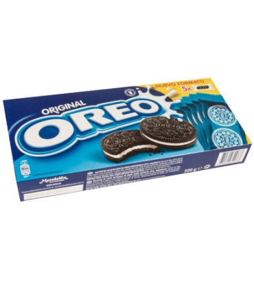 Galleta oreo original caja de 5 paquetes de 4 unidades 220 gr