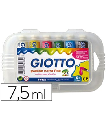 Tempera giotto 75 ml estuche 6 colores surtidos