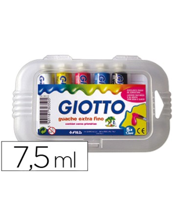 Tempera giotto 75 ml estuche 5 colores surtidos