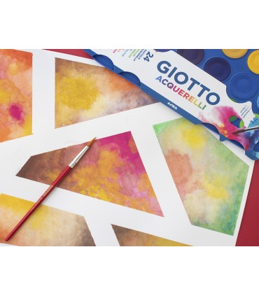 Acuarela giotto 24 colores con pincel estuche de plastico