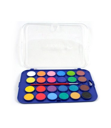 Acuarela giotto 24 colores con pincel estuche de plastico