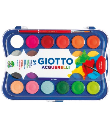 Acuarela giotto 24 colores con pincel estuche de plastico