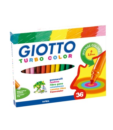 Rotulador giotto turbo color caja de 36 colores