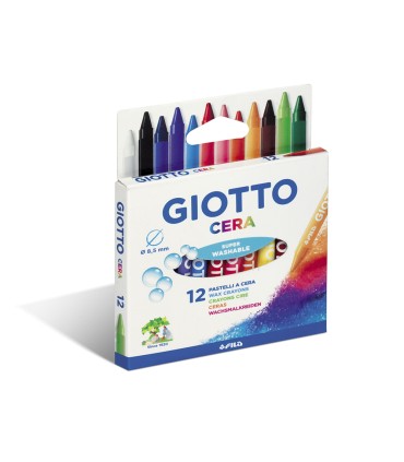 Lapices cera giotto caja de 12 colores surtidos