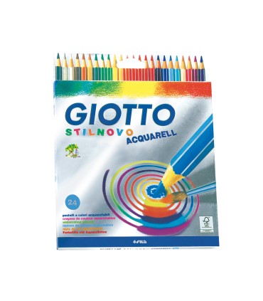 Lapices de colores giotto stilnovo acuarelables caja de 24 colores surtidos