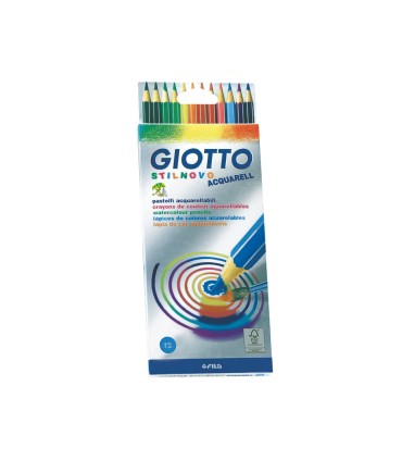 Lapices de colores giotto stilnovo acuarelables caja de 12 colores surtidos