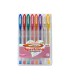 Boligrafo uni ball um 120 signo 07 mm tinta gel estuche de 8 colores con purpurina