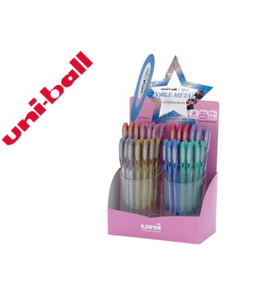 Boligrafo uni ball um 120 signo 07 mm tinta gel expositor de 48 colores metalizados