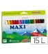 Lapices cera alpino maxidacs caja de 15 unidades colores surtidos