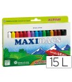 Lapices cera alpino maxidacs caja de 15 unidades colores surtidos