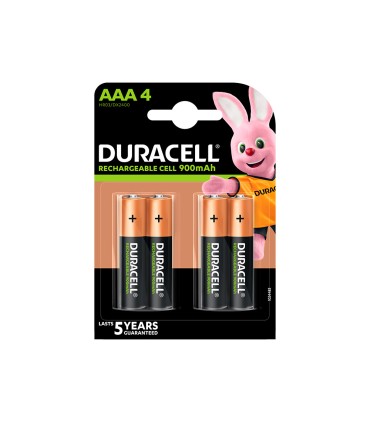 Pila duracell recargable staycharged aaa 900 mah blister de 4 unidades