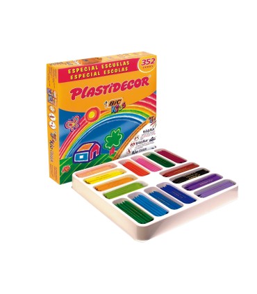 Lapices cera plastidecor school pack de 352 unidades colores surtidos 16 x color