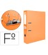 Archivador de palanca liderpapel folio documenta forrado pvc con rado lomo 75mm naranja con compresor