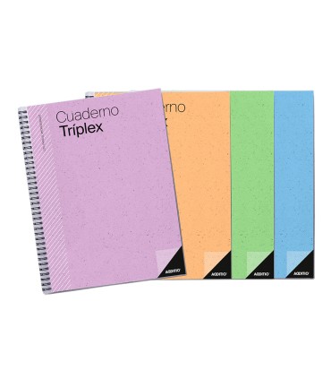 Cuaderno triplex additio plan de curso evaluacion agenda plan semanal y tutorias fundas transparentes 225x31cm