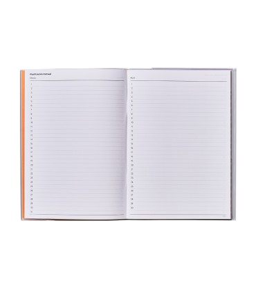 Cuaderno de notas aditio a5 horario planificacion mensual plan de curso