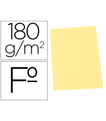 Subcarpeta cartulina gio folio amarillo pastel 180 g m2